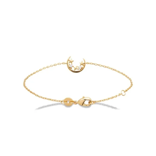 Bracelet femme fantaisie croissant de lune plaqué or Maison de la Bijouterie UW36W6ZV