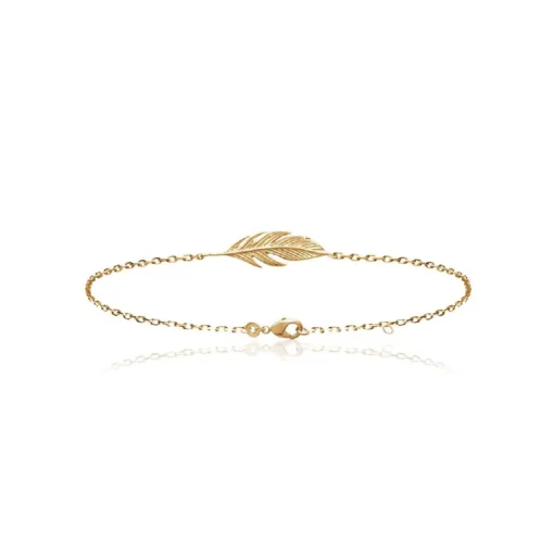 Bracelet Femme fantaisie plume plaqué or Maison de la Bijouterie UYZ353ZV