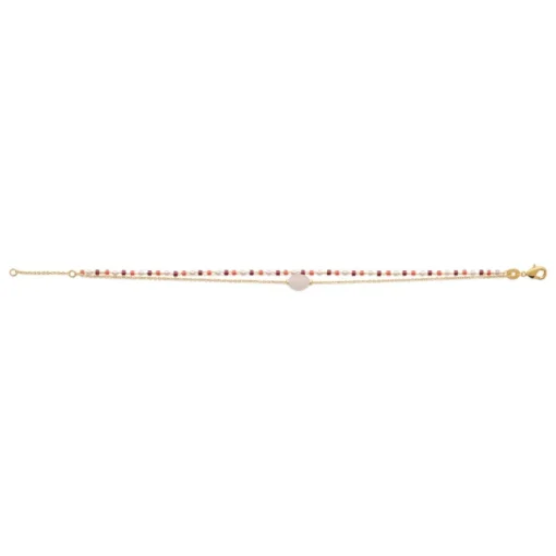 Bracelet femme fantaisie quartz rose plaqué or Maison de la Bijouterie UW3Y3WZV