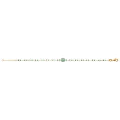 Bracelet femme fantaisie quartzite vert plaqué or Maison de la Bijouterie UW3Y36ZV