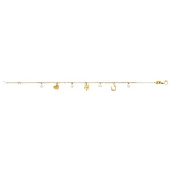 Bracelet femme fantaisie porte-bonheurs plaqué or Maison de la Bijouterie UW3UZUZV