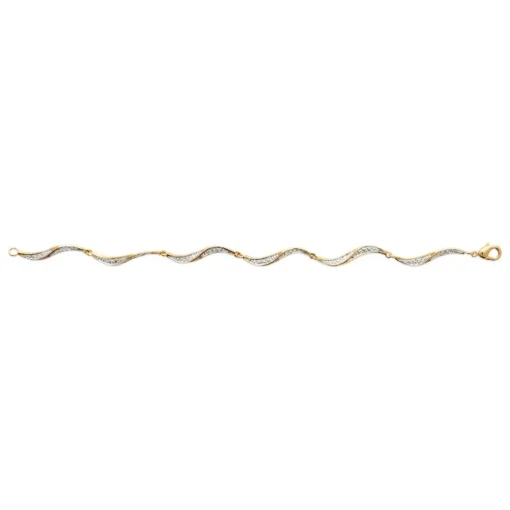 Bracelet femme fantaisie oxydes de zirconium plaqué or Maison de la Bijouterie YU006YZV