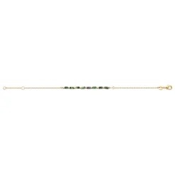 Bracelet femme fantaisie rubis zoisite plaqué or Maison de la Bijouterie UW3VWWZV