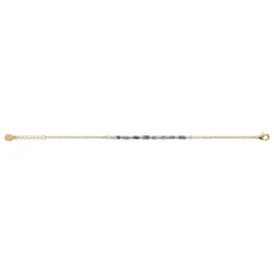 Bracelet femme fantaisie sodalites bleues plaqué or Maison de la Bijouterie UW3VW6ZV