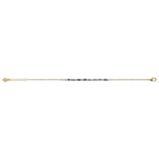 Bracelet femme fantaisie sodalites bleues plaqué or Maison de la Bijouterie UW3VW6ZV