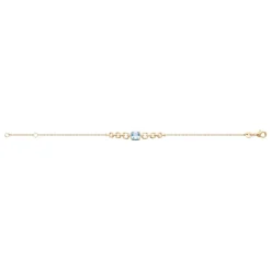 Bracelet femme fantaisie pierre bleue plaqué or Maison de la Bijouterie UW3WUYZV