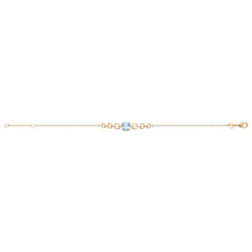 Bracelet femme fantaisie pierre bleue plaqué or Maison de la Bijouterie UW3WUYZV