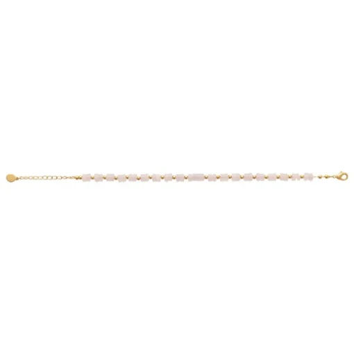 Bracelet femme fantaisie quartz rose plaqué or Maison de la Bijouterie UW34YWZV