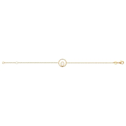 Bracelet femme fantaisie pierre de lune plaqué or Maison de la Bijouterie UW33Y3ZV