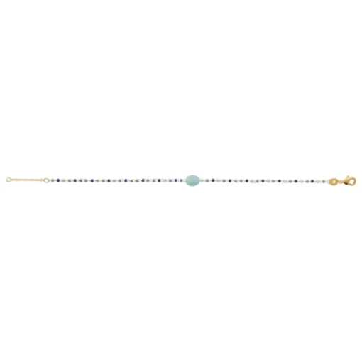Bracelet femme fantaisie amazonite plaqué or Maison de la Bijouterie UW3Y4YZV