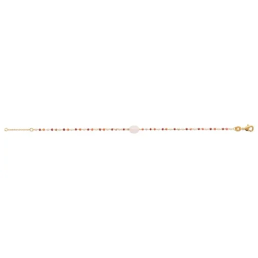 Bracelet femme fantaisie quartz rose plaqué or Maison de la Bijouterie UW3Y3VZV