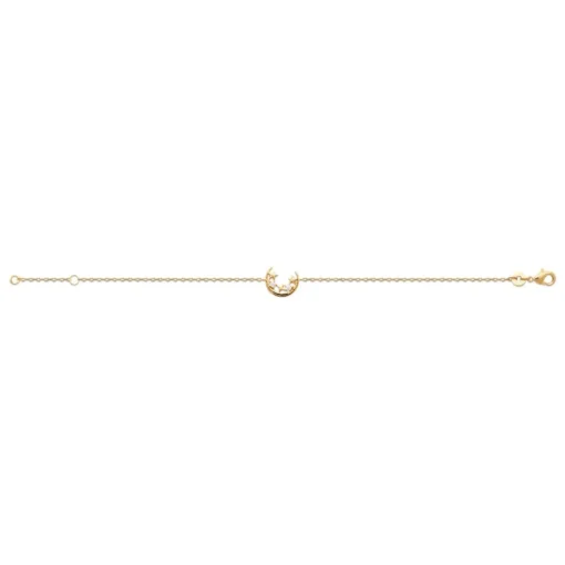 Bracelet femme fantaisie croissant de lune plaqué or Maison de la Bijouterie UW36W6ZV