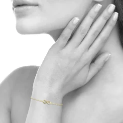 Bracelet Femme infinity plaqué or Maison de la Bijouterie UYZYU3ZV