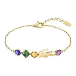 Bracelet Femme Lacoste Deva - 2040361 Acier Doré Circonference Interieur 165 Mm + 50 Mm Extender