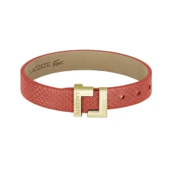 Bracelet Femme Lacoste Lura - 2040217 CUIR Doré, Orange