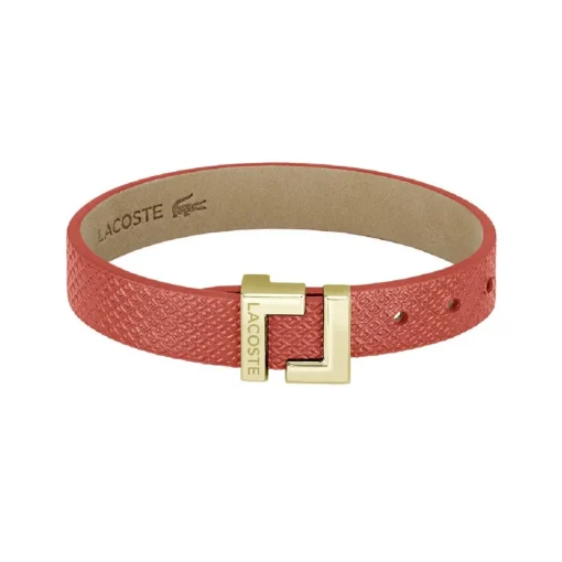 Bracelet Femme Lacoste Lura - 2040217 CUIR Doré, Orange
