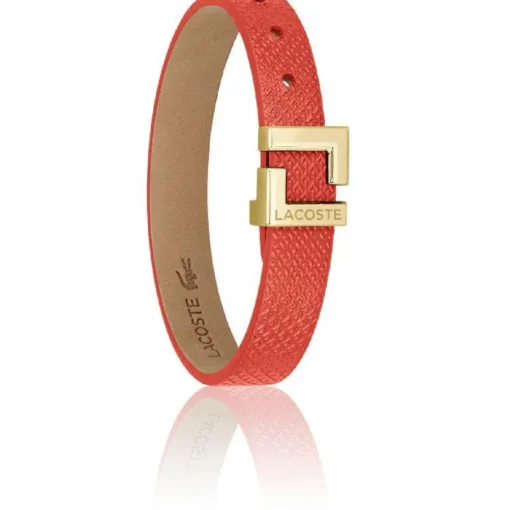 Bracelet Femme Lacoste Lura - 2040217 CUIR Doré, Orange