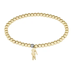 Bracelet Femme Lacoste Orbe - 2040334 Acier Doré Ajustable Circonference Interieure 165 Mm