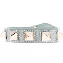 Bracelet Femme Les Interchangeables - Bracelet Pyramide 8 Gris Clair