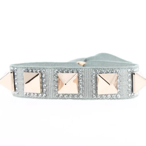 Bracelet Femme Les Interchangeables - Bracelet Pyramide 8 Gris Clair