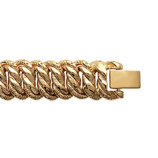 Bracelet femme maille américaine plaqué or - YZYYY0ZU