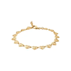 Bracelet femme maille cœur fantaisie plaqué or Maison de la Bijouterie YUZ00VZV