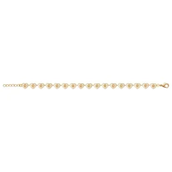 Bracelet femme maille cœur fantaisie plaqué or Maison de la Bijouterie YUZ00VZV
