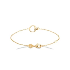 Bracelet femme maillon rond oxydes plaqué or Maison de la Bijouterie UW3UZVZV