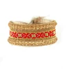 Bracelet Femme MYC-Paris - 3EB021 Cuir Métal Rouge