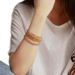 Bracelet Femme MYC-Paris - 3EB012 Cuir Métal Jaune