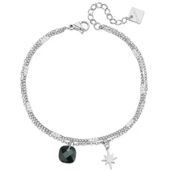 Bracelet Femme Pixies Bijoux - PBM0044-2BKO Acier Noir