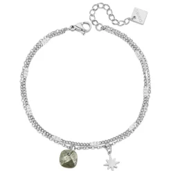 Bracelet Femme Pixies Bijoux - PBM0044-2PYR Acier Gris doré