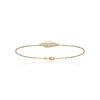 Bracelet femme plaqué or blanc serti griffe - UWZW34ZV