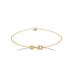 Bracelet femme plaqué or blanc serti clos serti clos classique - UWZ63UZV