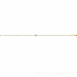 Bracelet femme plaqué or blanc serti griffe serti griffe classique - UW3004ZV