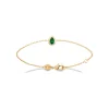Bracelet femme plaqué or cœur vert Maison de la Bijouterie UW3UUYZV
