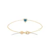 Bracelet femme plaqué or cœur bleu Maison de la Bijouterie UW3UVWZV