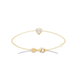 Bracelet femme plaqué or cœur oxyde de zirconium Maison de la Bijouterie UW3UV6ZV