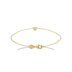 Bracelet femme plaqué or cœur oxyde Maison de la Bijouterie UW3U5WZV