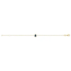 Bracelet femme plaqué or cœur bleu nuit Maison de la Bijouterie UW3UUZZV
