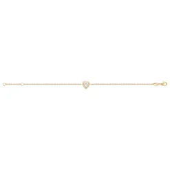 Bracelet femme plaqué or cœur oxyde de zirconium Maison de la Bijouterie UW3UV6ZV
