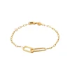 Bracelet femme plaqué or double maillons rectangulaire Maison de la Bijouterie UYZV3UZV