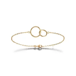 Bracelet femme plaqué or double cercle - UYZ3Y5ZV