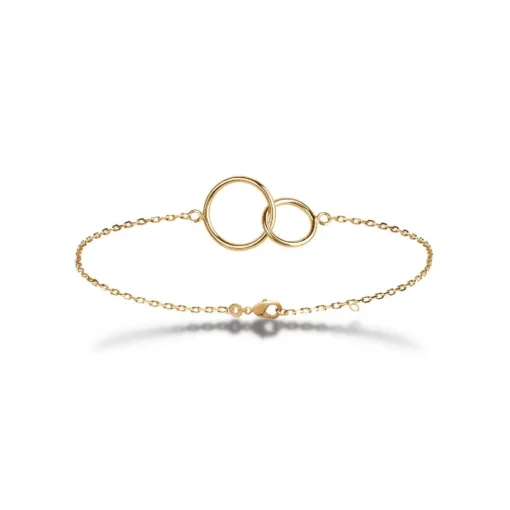 Bracelet femme plaqué or double cercle - UYZ3Y5ZV