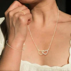Bracelet femme plaqué or double cercle - UYZ3Y5ZV