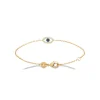 Bracelet femme plaqué or œil pierre bleue Maison de la Bijouterie UW3U5VZV