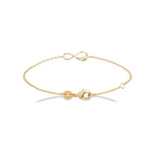 Bracelet femme plaqué or infinity serti clos Maison de la Bijouterie UW3UUWZV
