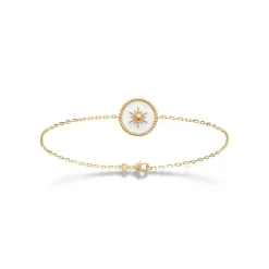 Bracelet femme plaqué or laque blanc - UYZ6W4ZV