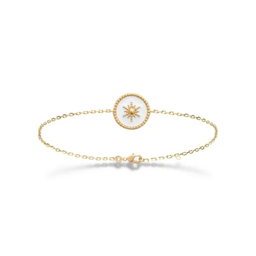 Bracelet femme plaqué or laque blanc - UYZ6W4ZV