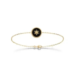 Bracelet femme plaqué or laque noir - UYZ6W3ZV